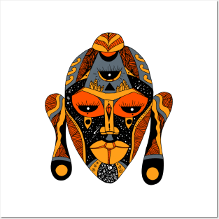 Orangrey African Mask 7 Posters and Art